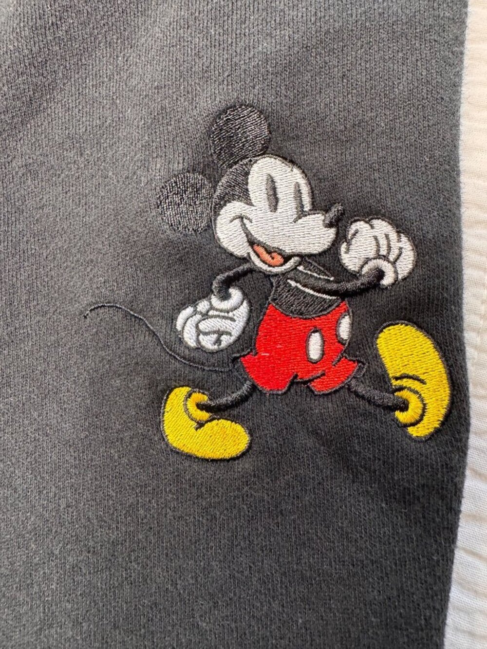 Disney Mickey Mouse Black Joggers Sweatpants Embroidered Size XL - Picture 4 of 11